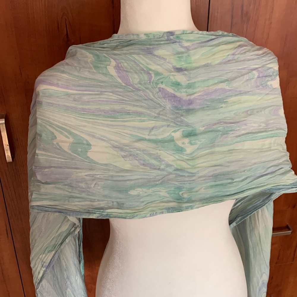SPLENDID Pastel Abstract Silk Blend Scarf
